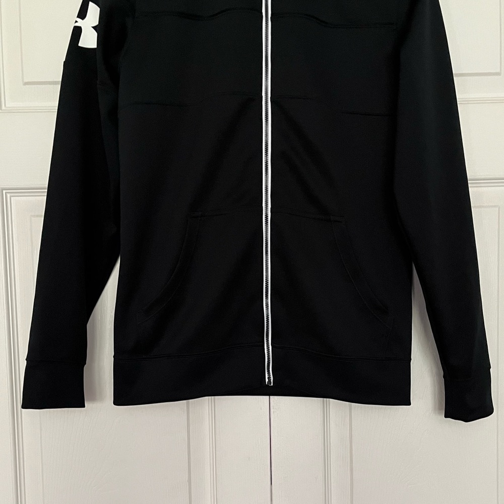 {Under Armour} Hero Semi-Fitted Full-Zip Track Jacket in Black - Women's Small - Picture 3 of 10